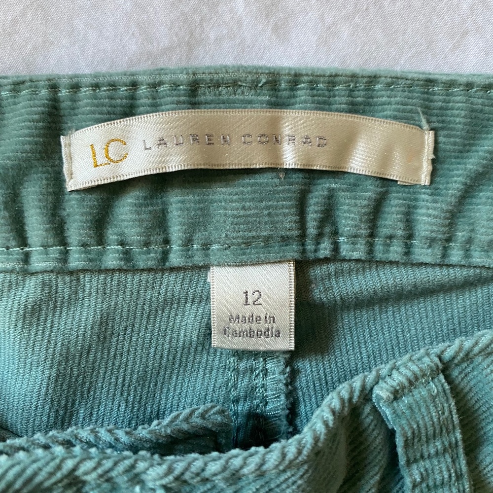Lauren Conrad Mint green size 12 corduroy pants